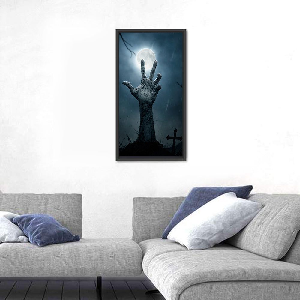 Zombie Rising Hand Wall Art