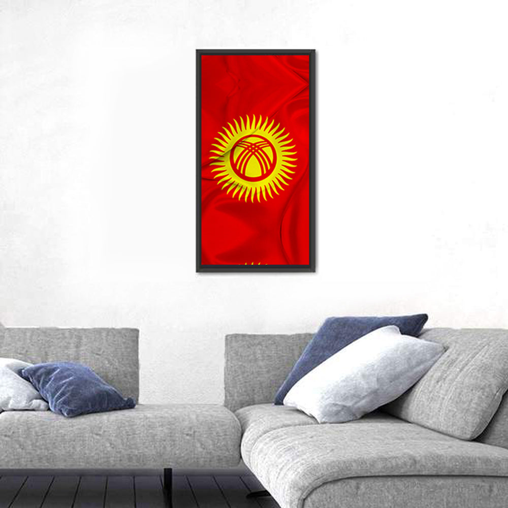 Flag Of Kyrgyzstan Wall Art=