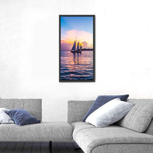 Sailing Boat At Key West Wall Art