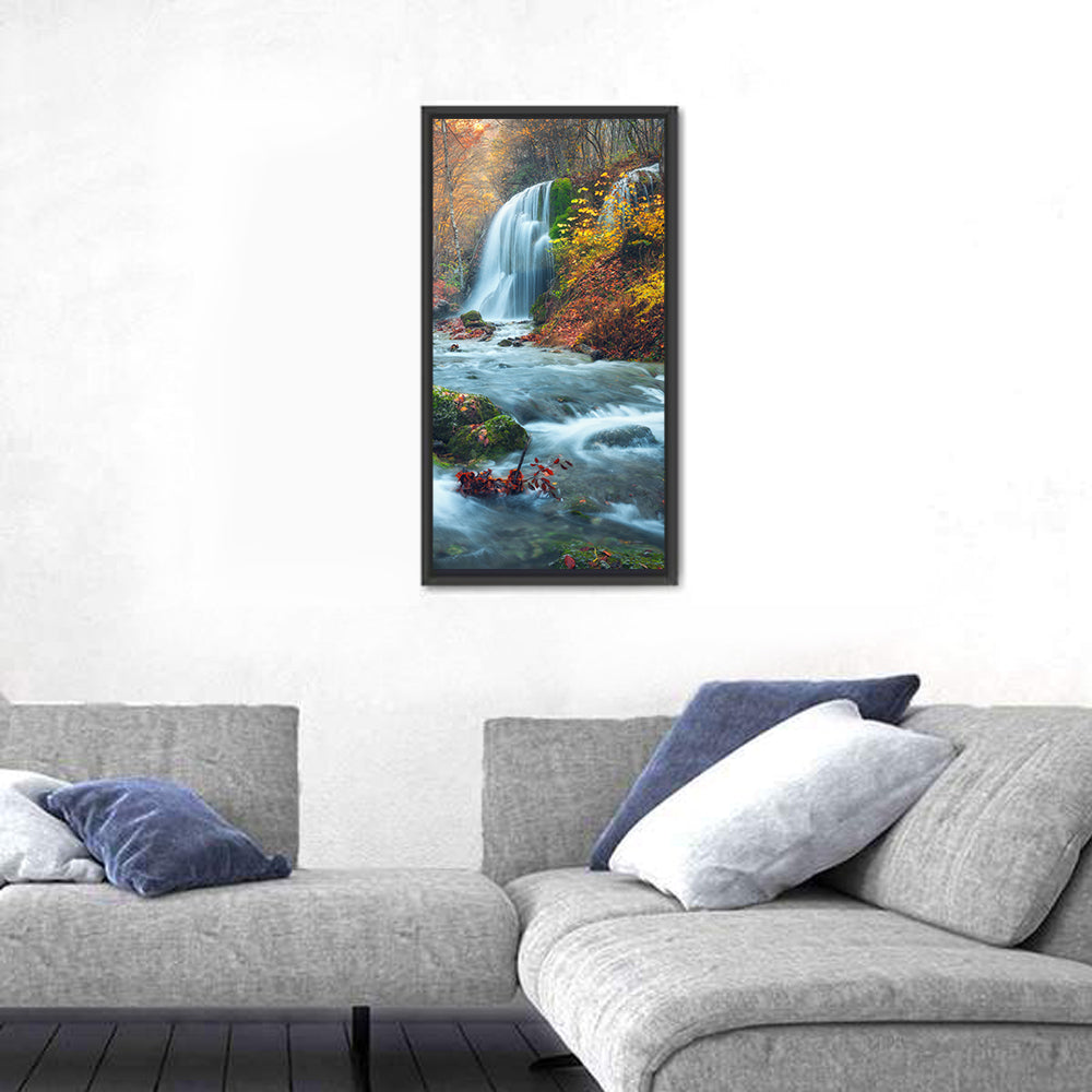 Autumn Silver Stream, Crimea Wall Art in a room, portrait