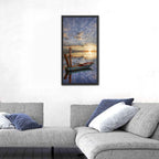 Weathered Rowboat at Sunset Wall Art