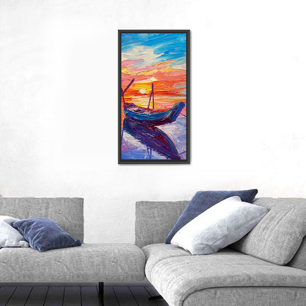 Fishing Boats at Sunset Wall Art