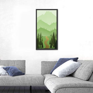 Green Hills Illustration Wall Art