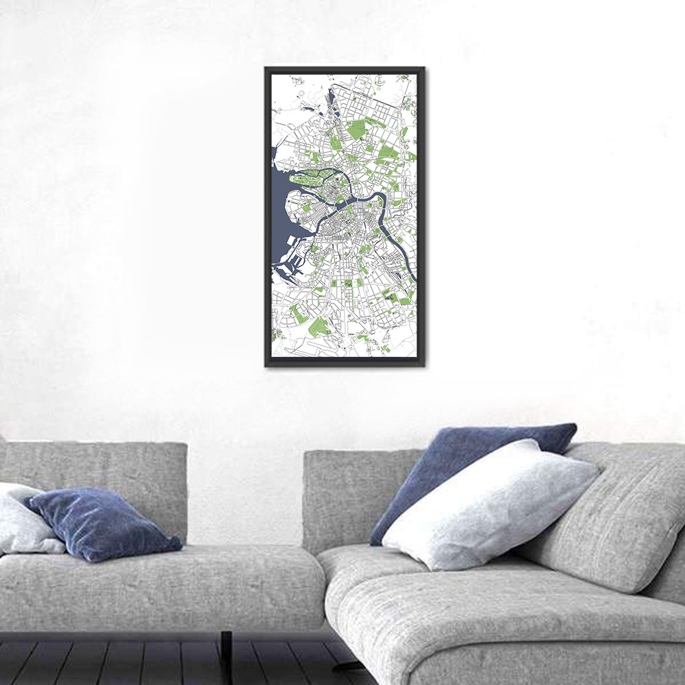 Minimalist Saint Petersburg Map Wall Art