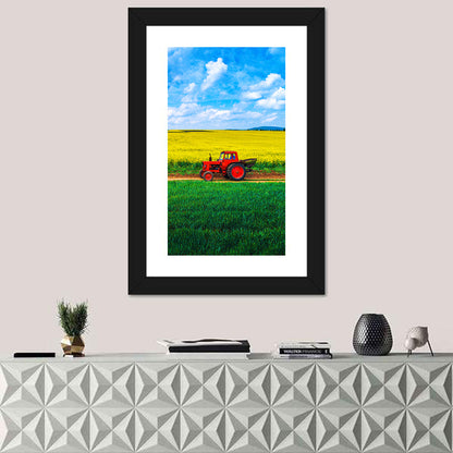 Aerial View Over Agricultural Fields Wall Art