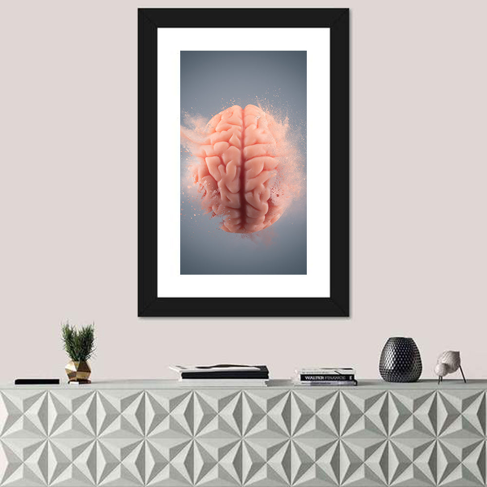 Anatomical Brain with Particles Wall Art