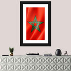 Morocco Flag with Five-pointed Star Wall Art