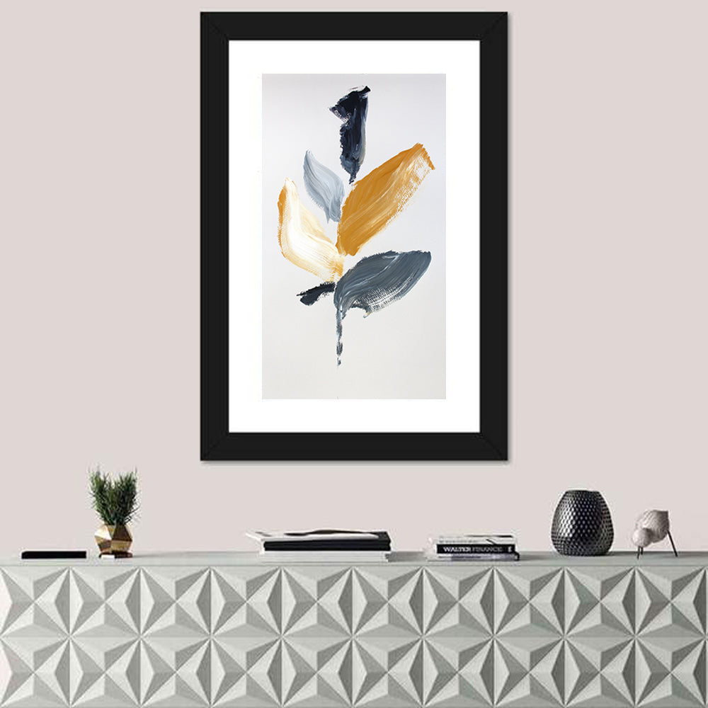 Golden Botanical Sprig Wall Art