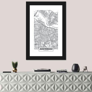 Amsterdam City Map Wall Art