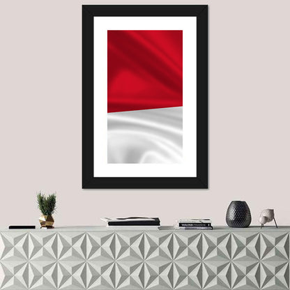 Flag Of Indonesia Monaco Wall Art