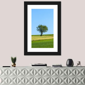 Lonely Tree At Meadow Wall Art