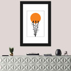 Bamboo and Birds Silhouette Wall Art