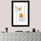 Believe in Yourself Typography Wall Art