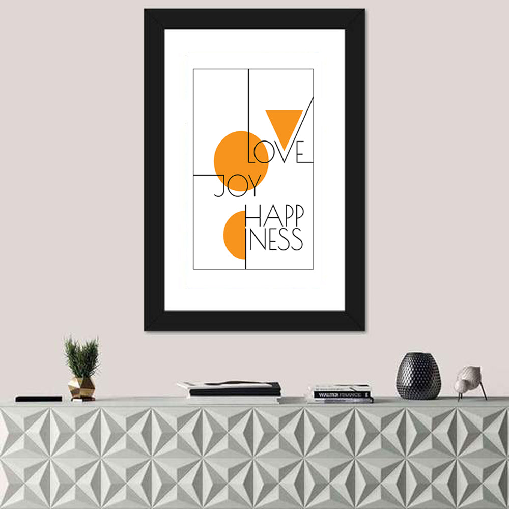 Love Joy & Happiness Quote Wall Art