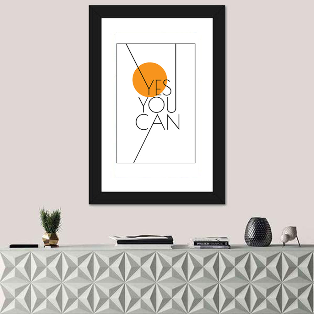 Yes You Can Typography Wall Art