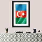 Azerbaijan Flag Wall Art