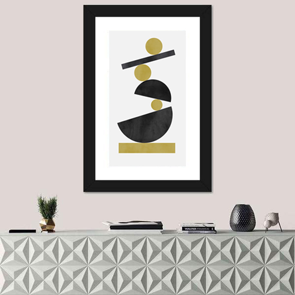 Balanced Geometric Stack Wall Art