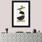 Balanced Geometric Stack Wall Art