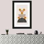 Stacked Geometric Shapes Wall Art