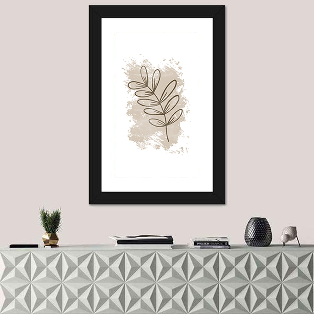 Centered Leaf Study Wall Art in a room, portrait