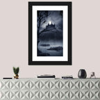 Moonlit Castle Over a Swamp Wall Art