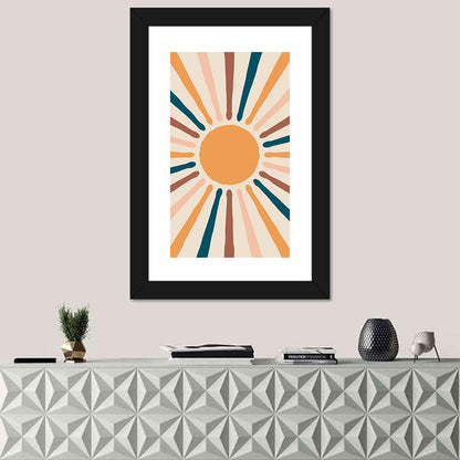Sun Rays Abstract Wall Art