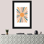 Boho Sunburst Abstract Wall Art