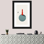 Red Lighthouse on Planet Wall Art