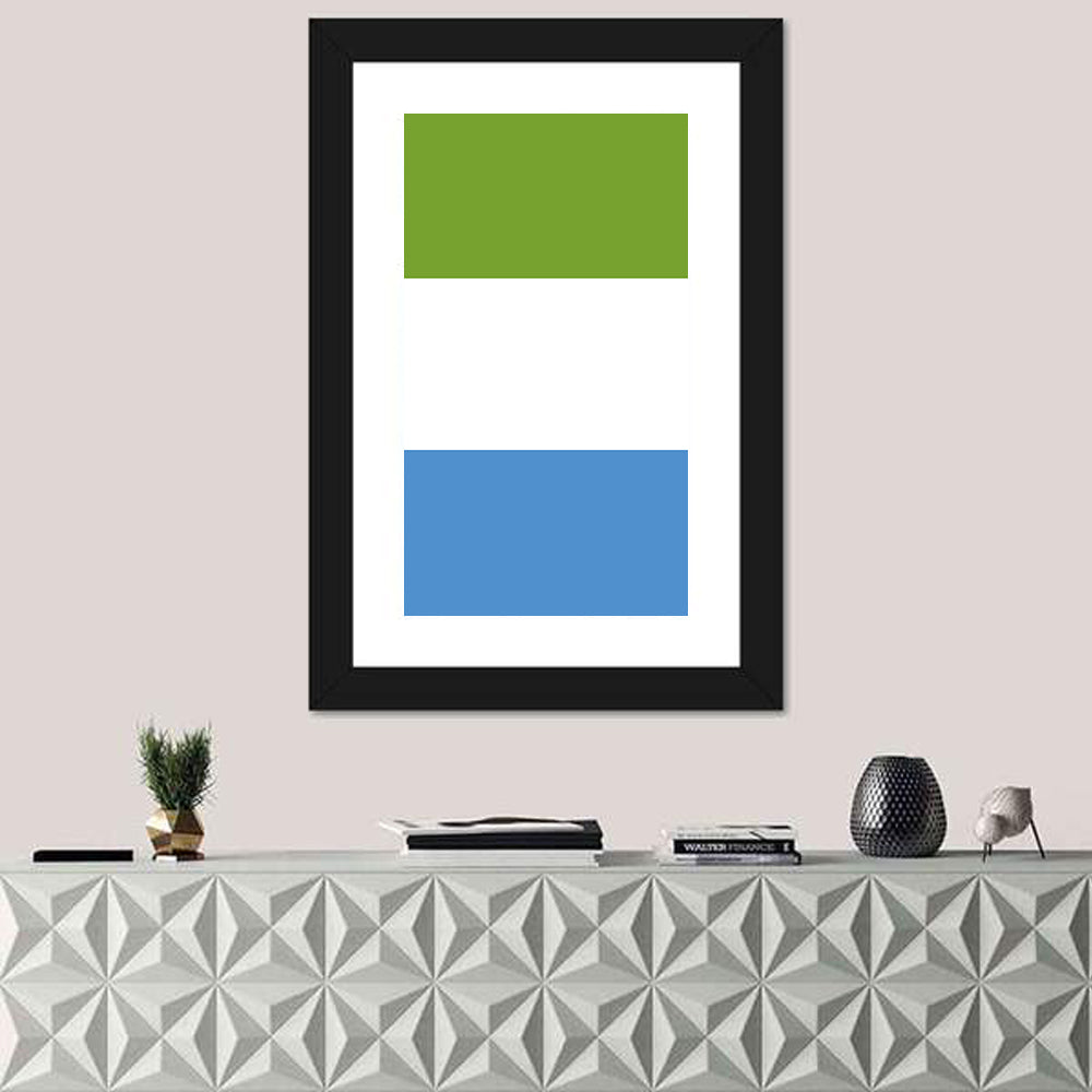 Sierra Leone Tricolor Flag Wall Art