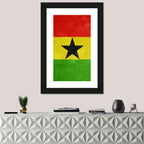 Ghana Flag with Centered Black Star Wall Art