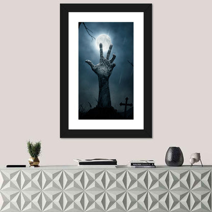 Zombie Rising Hand Wall Art