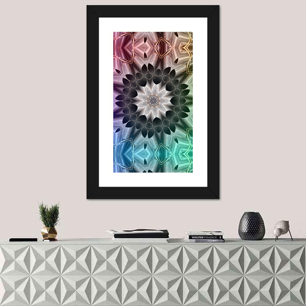 Kaleidoscope Leaf Mandala Wall Art