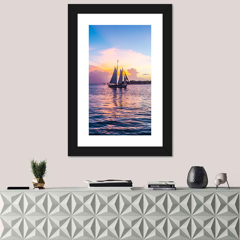 Sailing Boat At Key West Wall Art