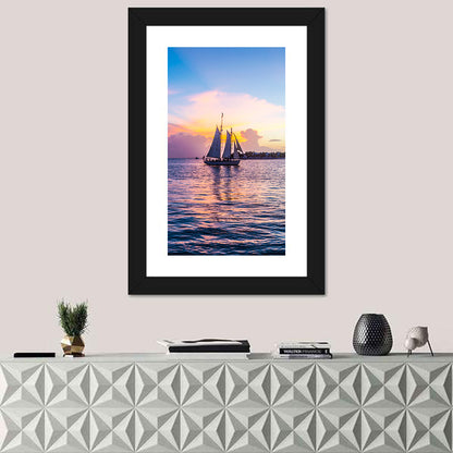 Sailing Boat At Key West Wall Art