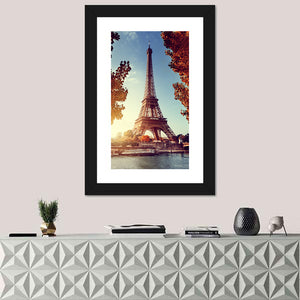 Seine In Paris With Eiffel Tower Wall Art