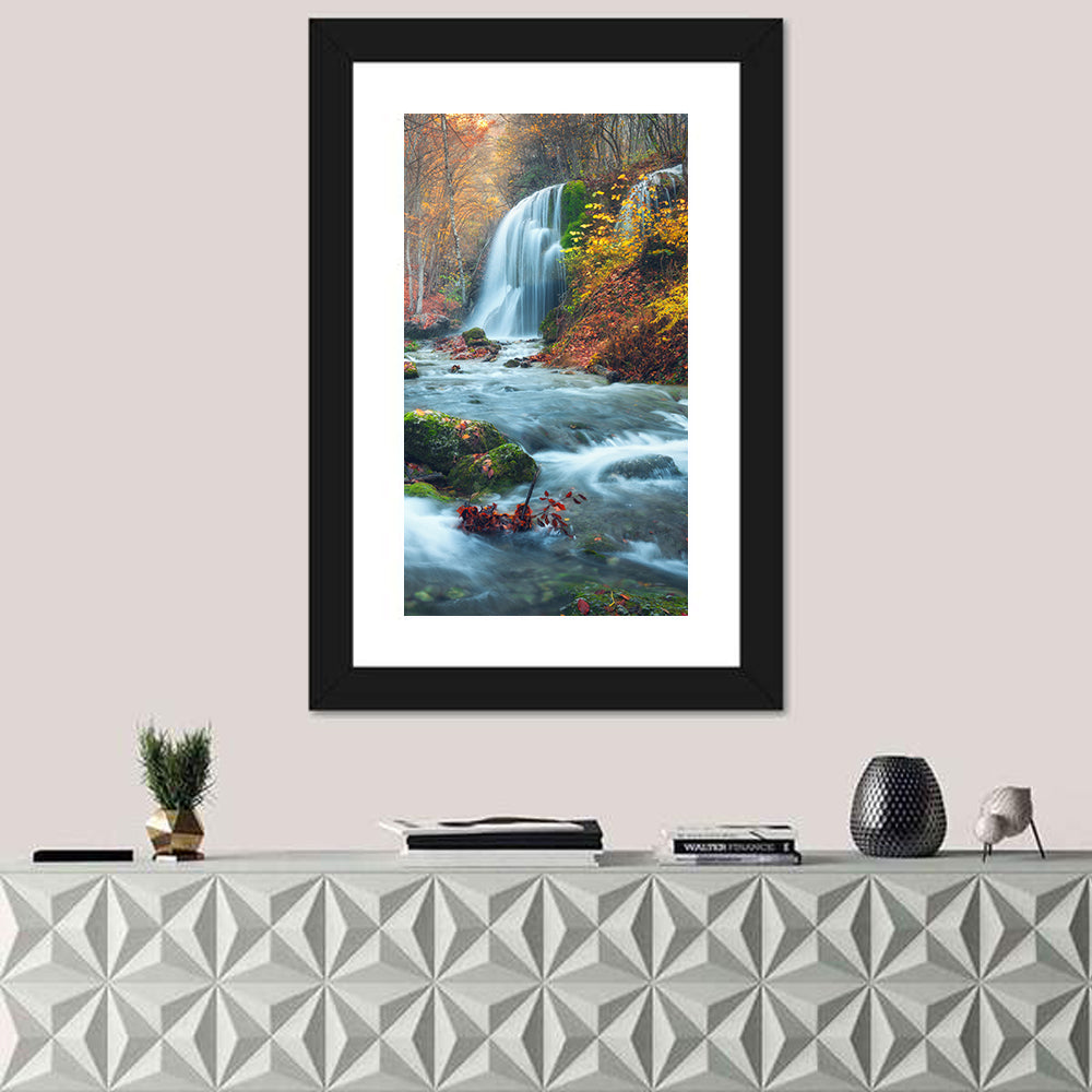 Autumn Silver Stream, Crimea Wall Art in a room, portrait