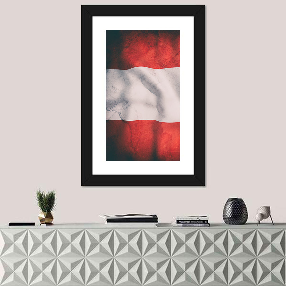Waving Austrian Flag Wall Art