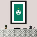 Macau Flag Emblem Wall Art