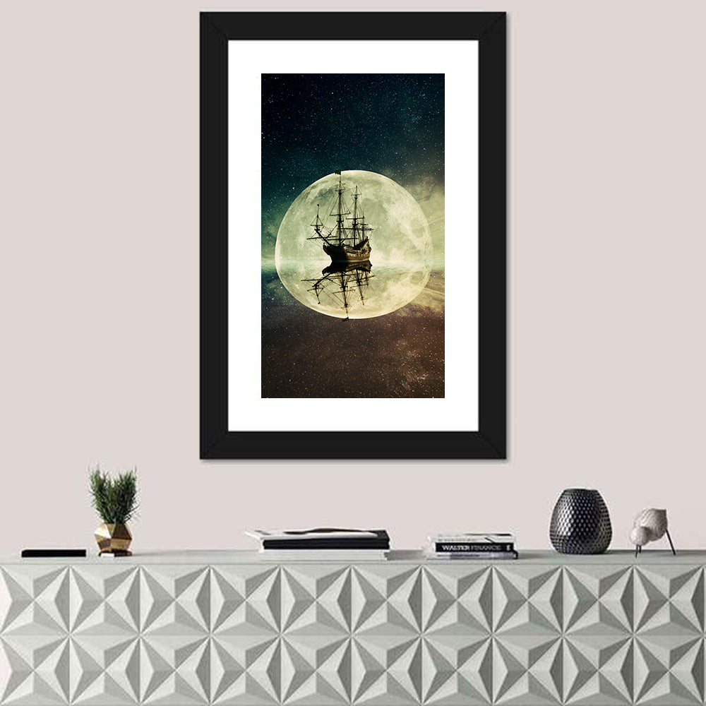 Floating Old Ship Artwork Wall Art