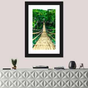 Bamboo Pedestrian Hanging Bridge Wall Art