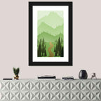 Winding Path Through Green Hills Wall Art