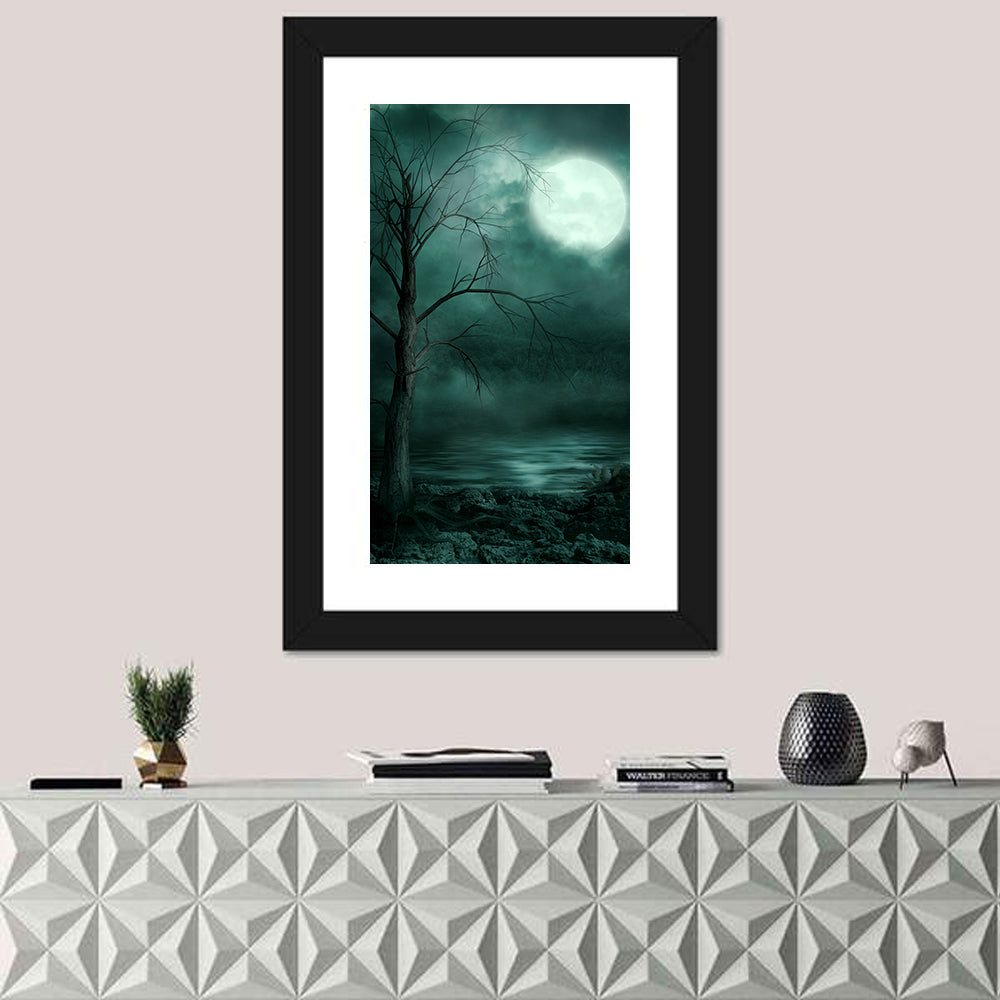 Moonlit Gothic Shore Wall Art