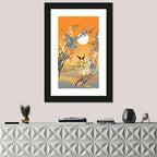 Four Seasons Moon Illustration Wall Art