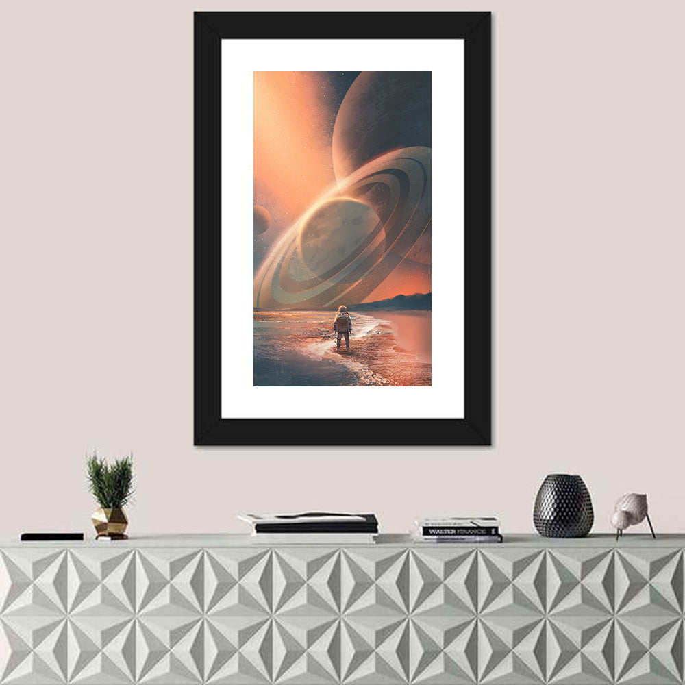 Solitary Astronaut on Alien Beach Wall Art