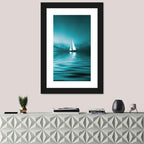 Sunset Sailboat Silhouette Wall Art
