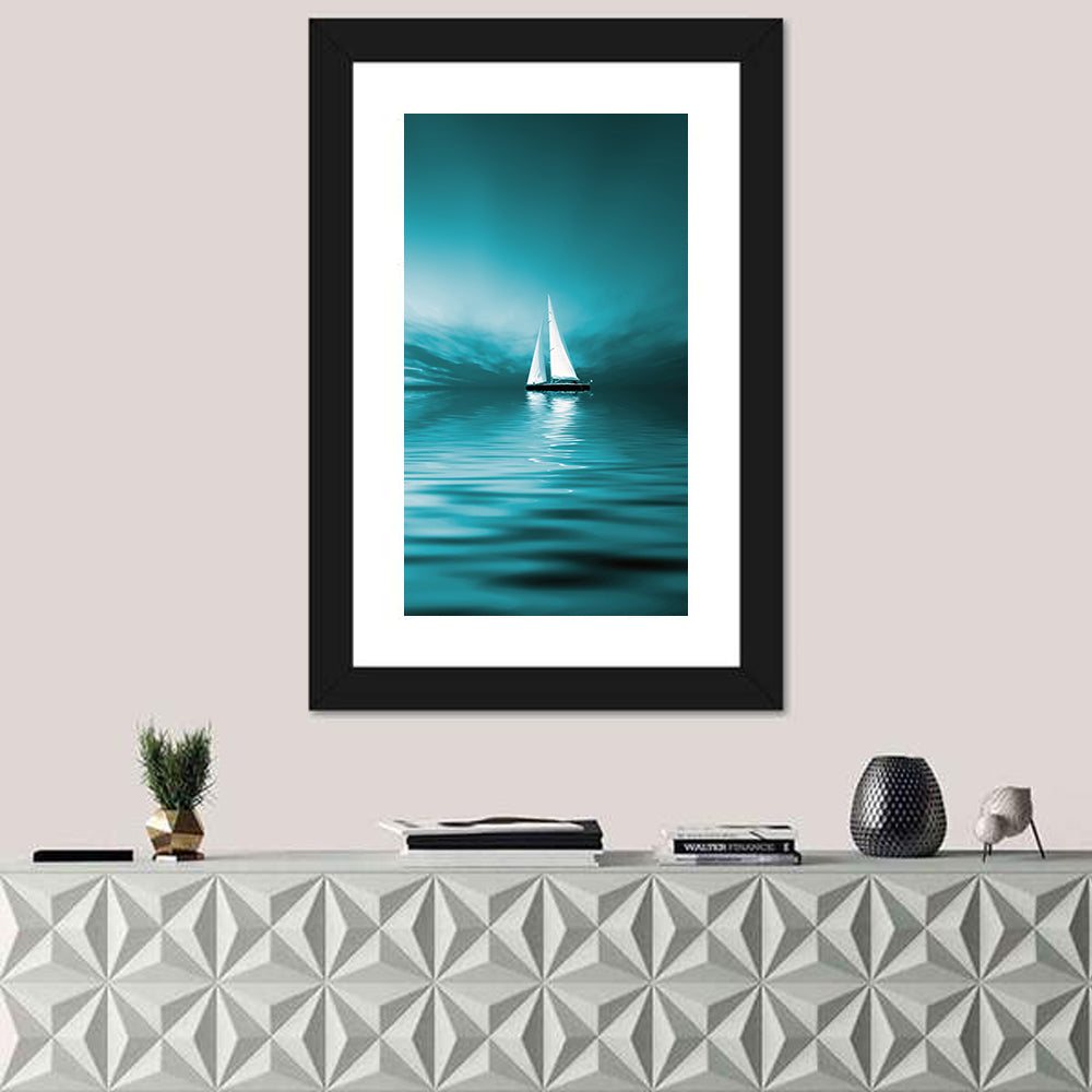 Sailboat at Dusk Wall Art