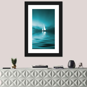 Sailing Boat Sunset Wall Art