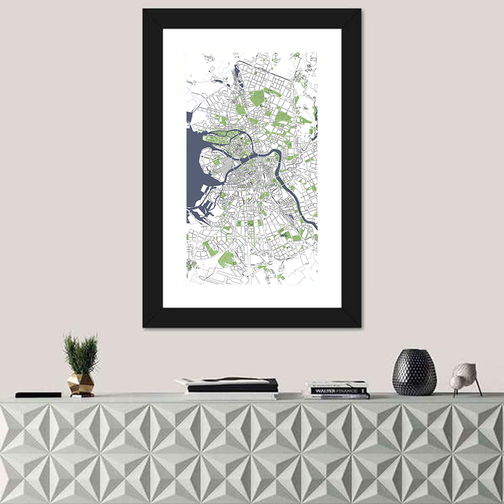 Minimalist Saint Petersburg Map Wall Art