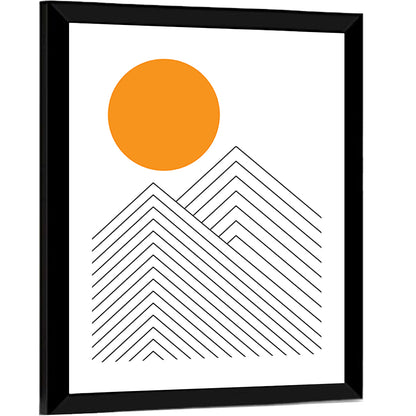 Mountain & Sun Artwork  Wall Art