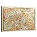 Plan of Paris Wall Art